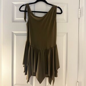PrettyLittleThing Olive Tank Dress
